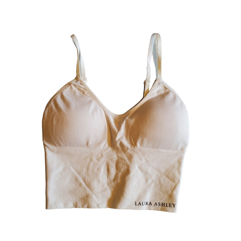 39. Laura Ashley Women's White Seamless Bra Size M